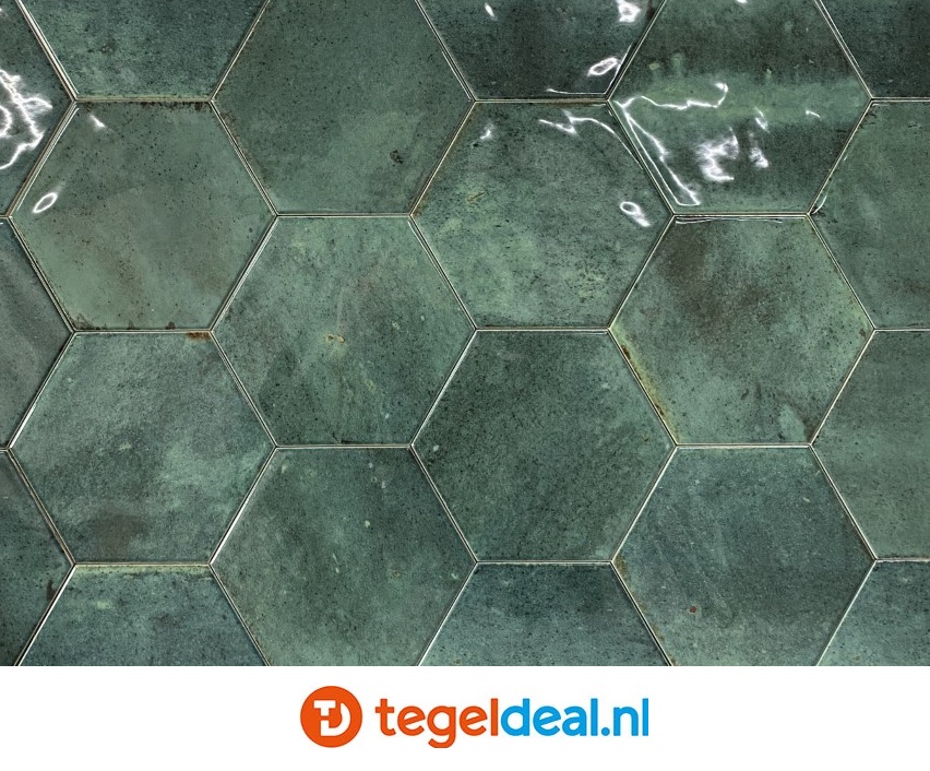 Ribesalbes Hope OLIVE, 15x17,3 cm hexagon wandtegels - OP VOORRAAD Ribesalbes Hope OLIVE, 15x17,3 cm hexagon wandtegels - OP VOORRAAD