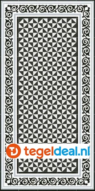 Vives 1900 TERRADES GRAFITO, 20x20 cm, patroontegels