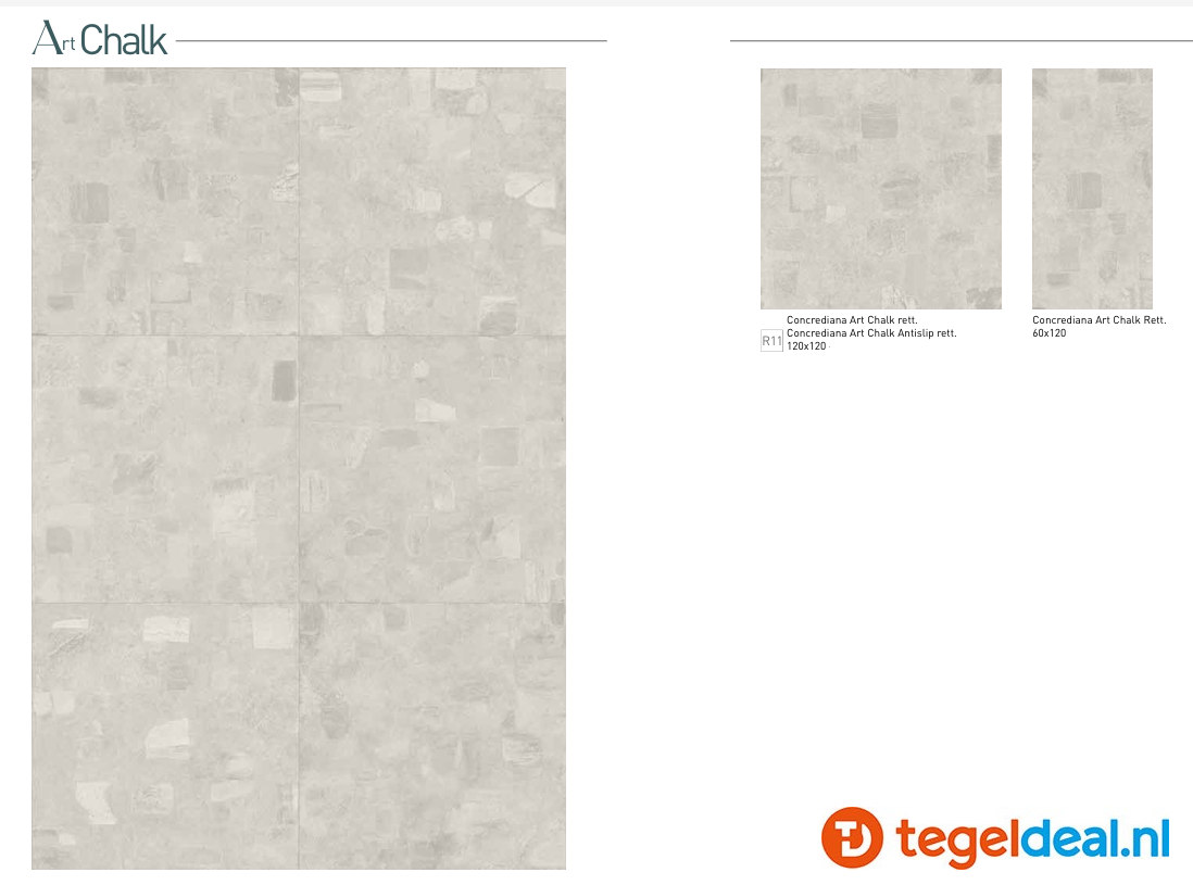 SIL Ceramiche, Concrediana ART CHALK, 120x120 cm Natural
