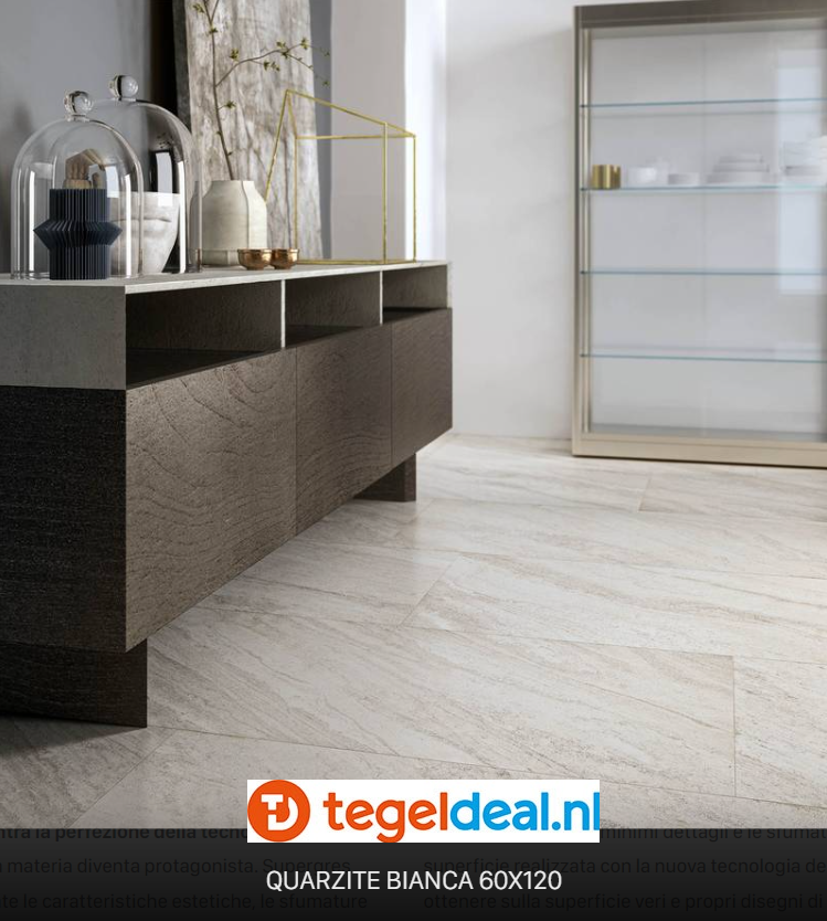 Supergres Stonework Quarzite Bianca, 30x60 cm, natuursteenlook tegels