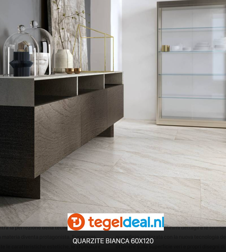 VLT Supergres Stonework Quarzite Bianca, 60 x 60 cm