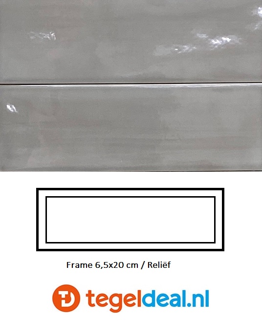 Equipe, Island SILVER, Frame 6,5x20 cm, art. 31205, reliëf wandtegels