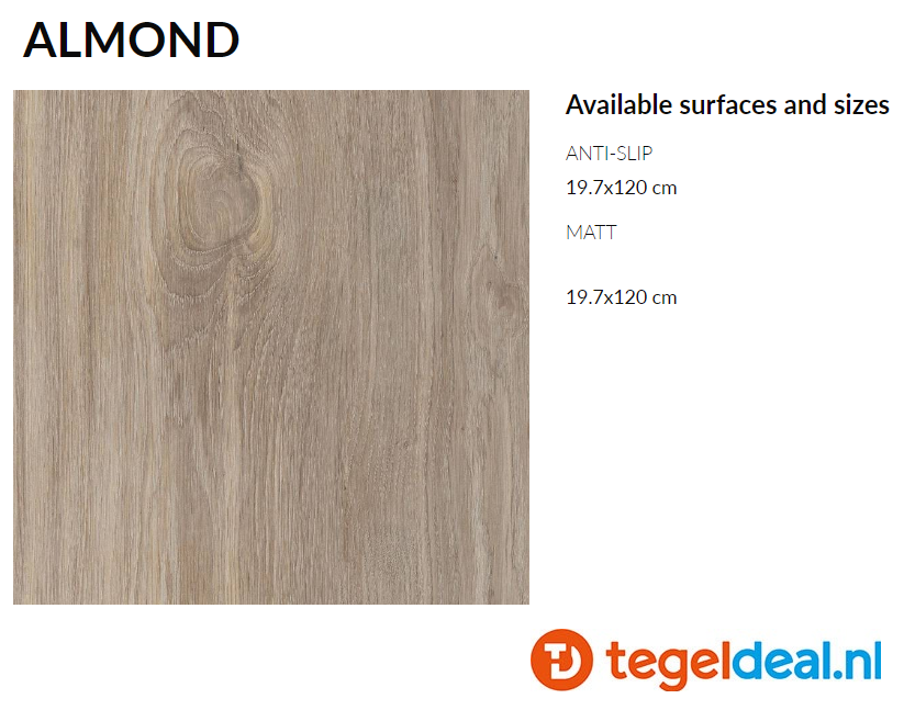 Supergres Natural Appeal Almond, 20x120 cm, NTL2, houtlook tegels