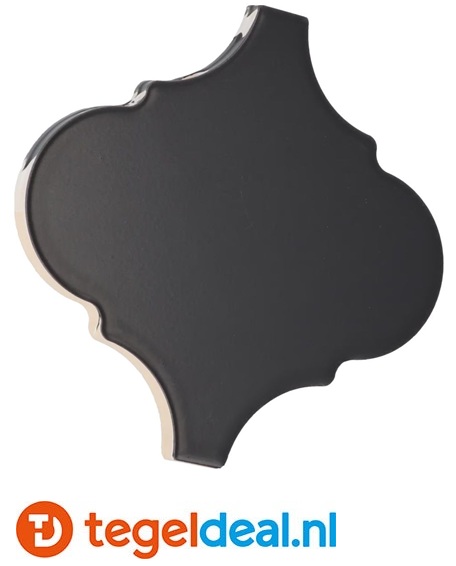 OPRUIMING : 2,15 Equipe, Scale Alhambra BLACK MATT, 12x12 cm, 21934, lantaarnvorm wandtegels - 2,15 m2 voor 100,00 euro 
