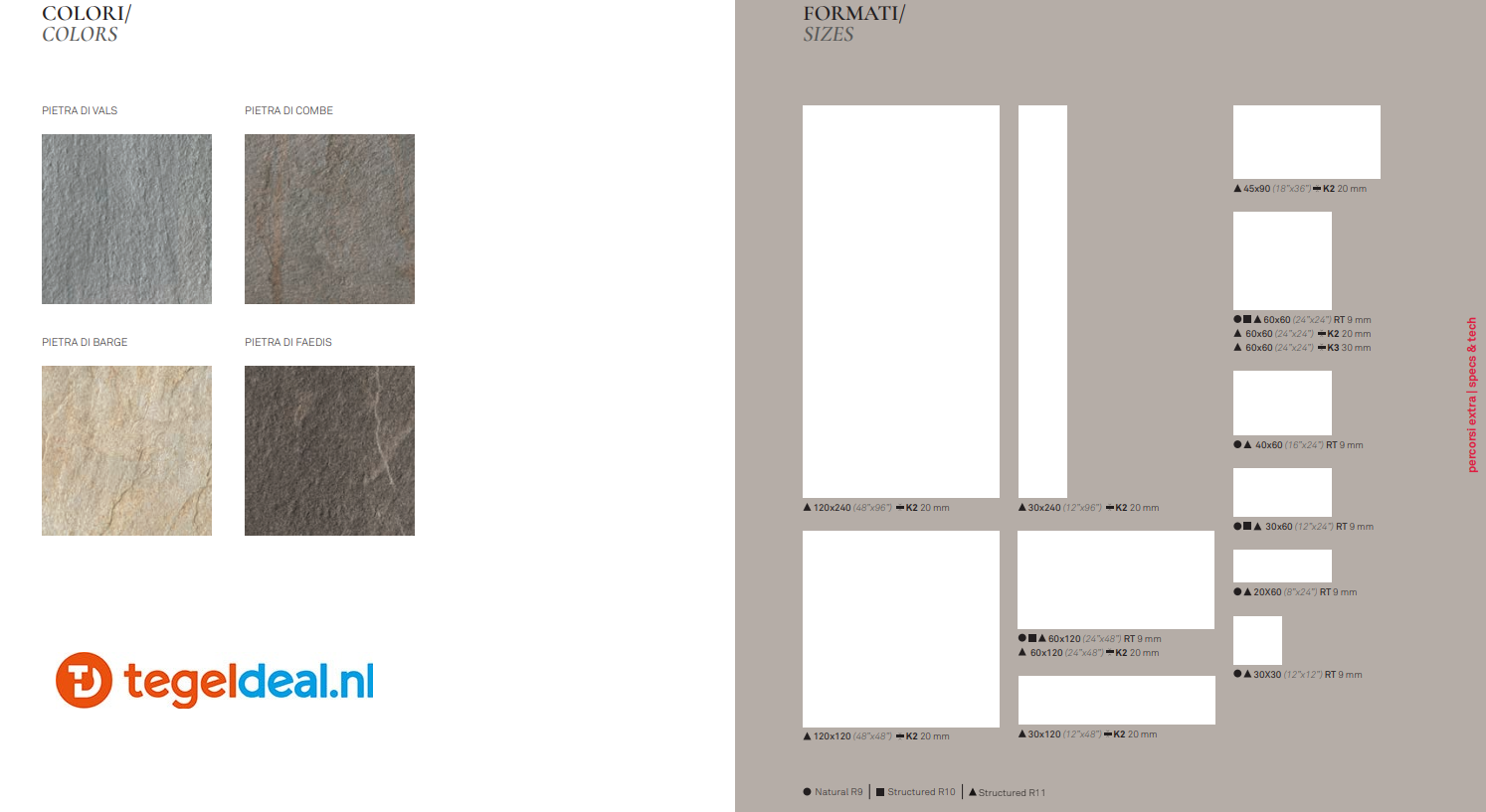 VLT Keope Percorsi Extra, Pietra di Combe, 60x60 cm