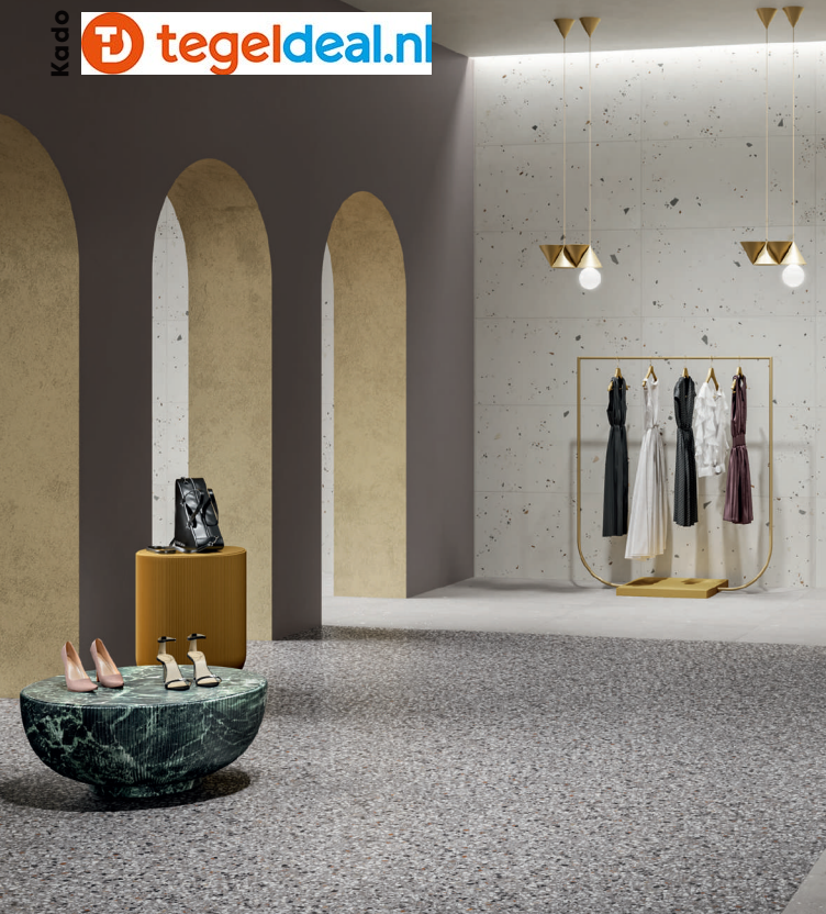 VLT en TRT DOM Kado, terrazzolook tegels VLT en TRT DOM Kado, terrazzolook tegels