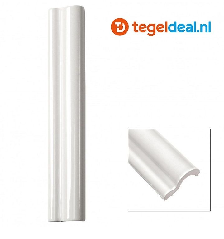 OPRUIMING :  Sierlijst Equipe, London BLANCO MATE - 5x30 cm - 4,00 euro per stuk