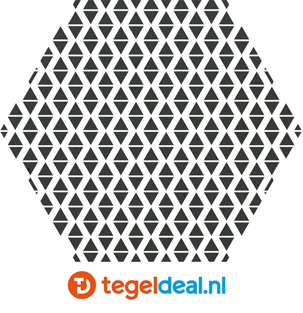Codicer, Hex 25 Moma Mix White, 22x25 cm hexagon tegels
