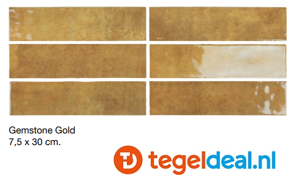 WDT Gemstone GOLD, 7,5x30 cm, OP VOORRAAD