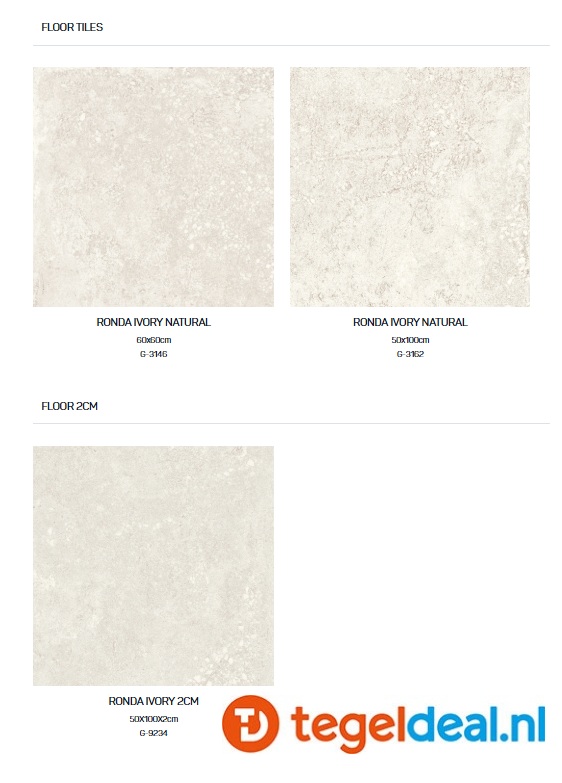 Aparici Ronda Ivory, natuursteenlook tegels voor binnen en buiten