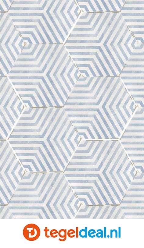 VLT en WDT Nanda Tiles, Capri LAZARETTO, 14x16 cm, hexagon