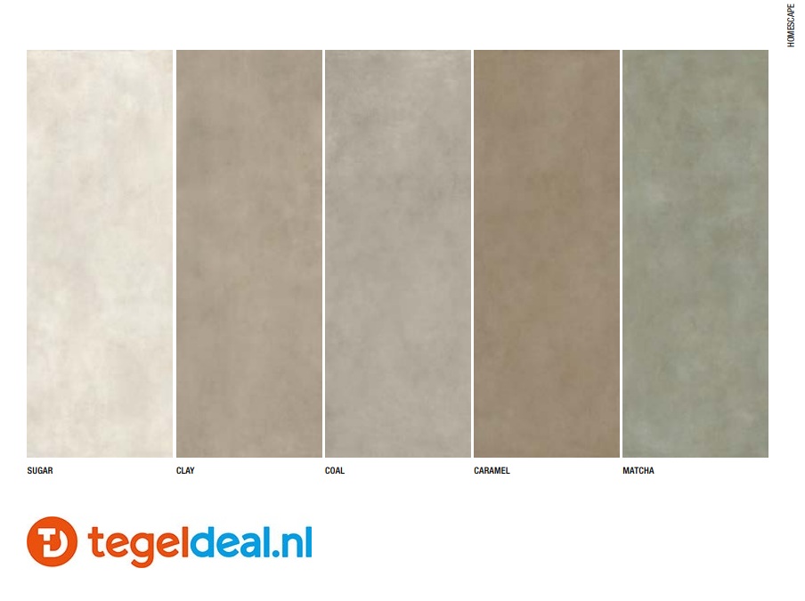 Fondovalle Homescape, CLAY, 120x120x0,6 cm, HOM007, betonlook tegels