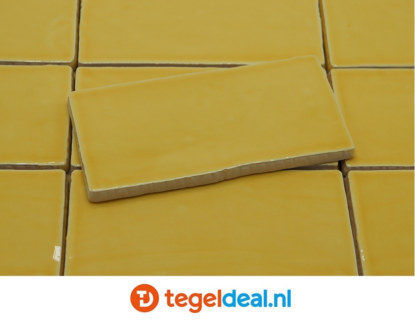 OPRUIMING : Wandtegels YELLOW - 7,5x15 cm - 1,44 m2 voor 50,00 euro 