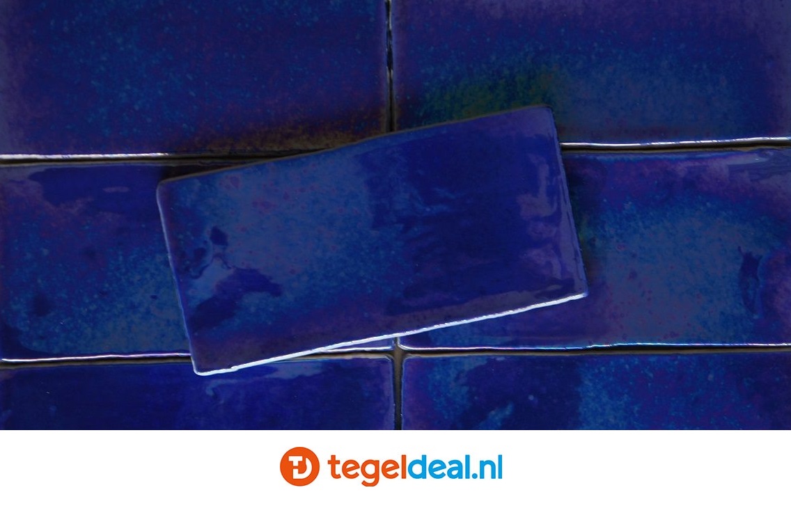 Life, Dreams AZUL, 7,5x15, 7,5x30 cm, handvorm wandtegels      