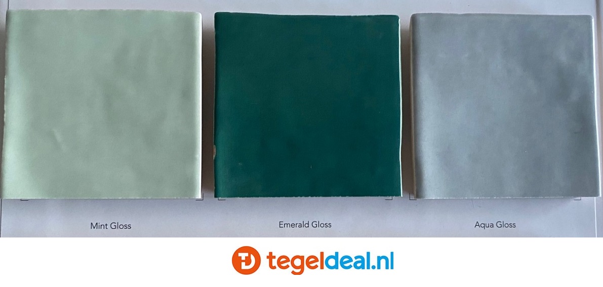 WOW Design, Fez EMERALD Gloss, 6,2x12,5 cm handvorm wandtegels