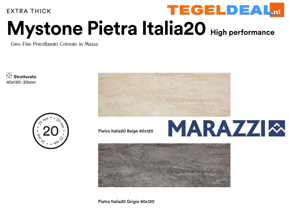 VLT Marazzi, Mystone Pietra Italia, kwartsiet-look