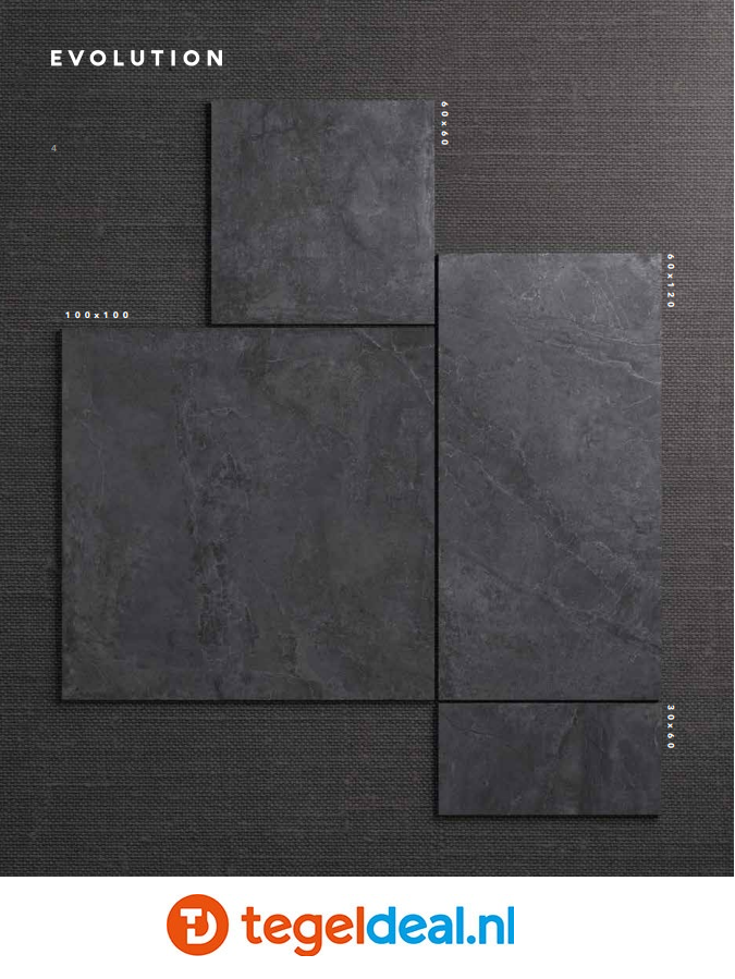 TRT Castelvetro, Evolution BLACK,  60x60x2 cm, XEV60R7 OUTFIT