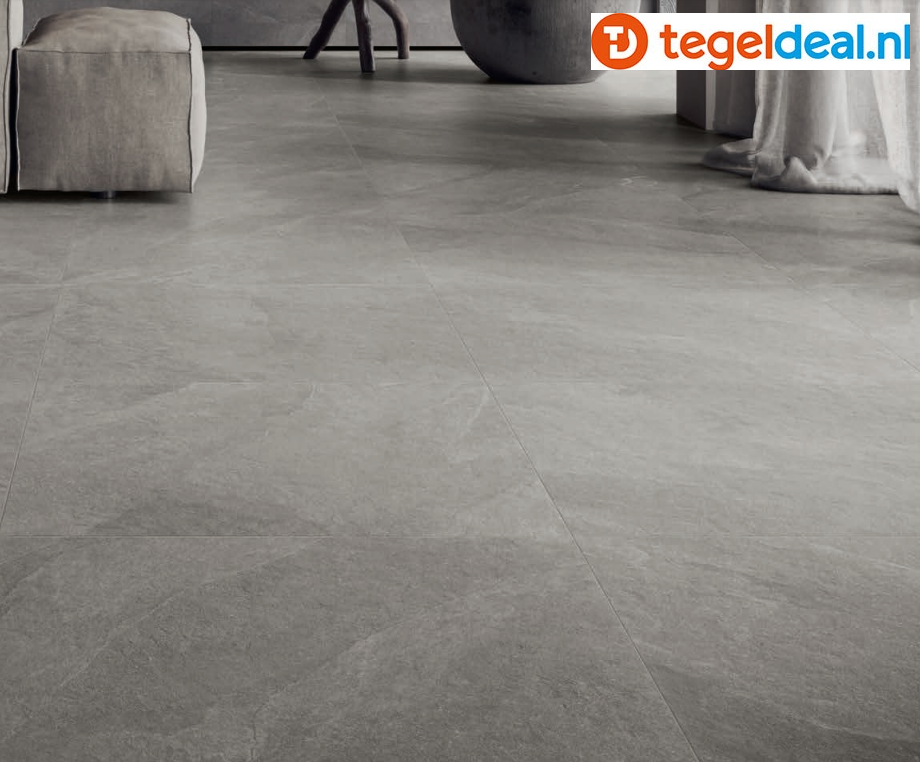 Ermes Aurelia, Ark Polvere, 80x80 cm Nat., natuursteenlook tegels