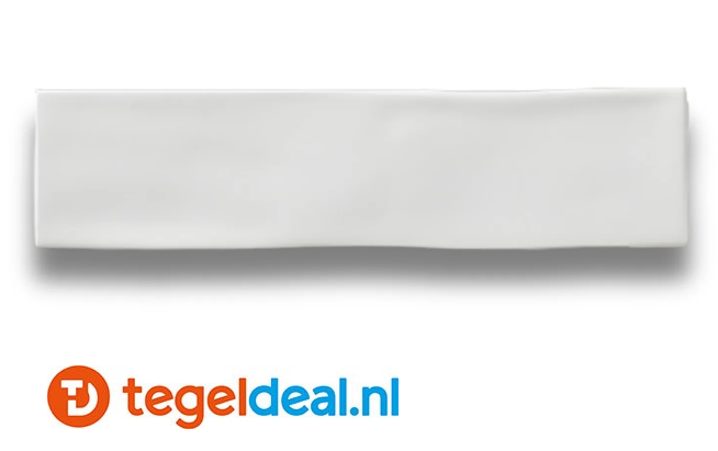 OPRUIMING : 2,24 m2 Bestile, Chalk, Blanco, 7,5x30 cm, handvorm wandtegels - 2,24 m2 voor 50,00 euro 