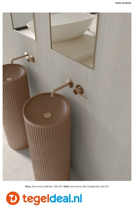 SIL Ceramiche, Park Avenue SILK, 60x120x2 cm, natuursteenlook terrastegels