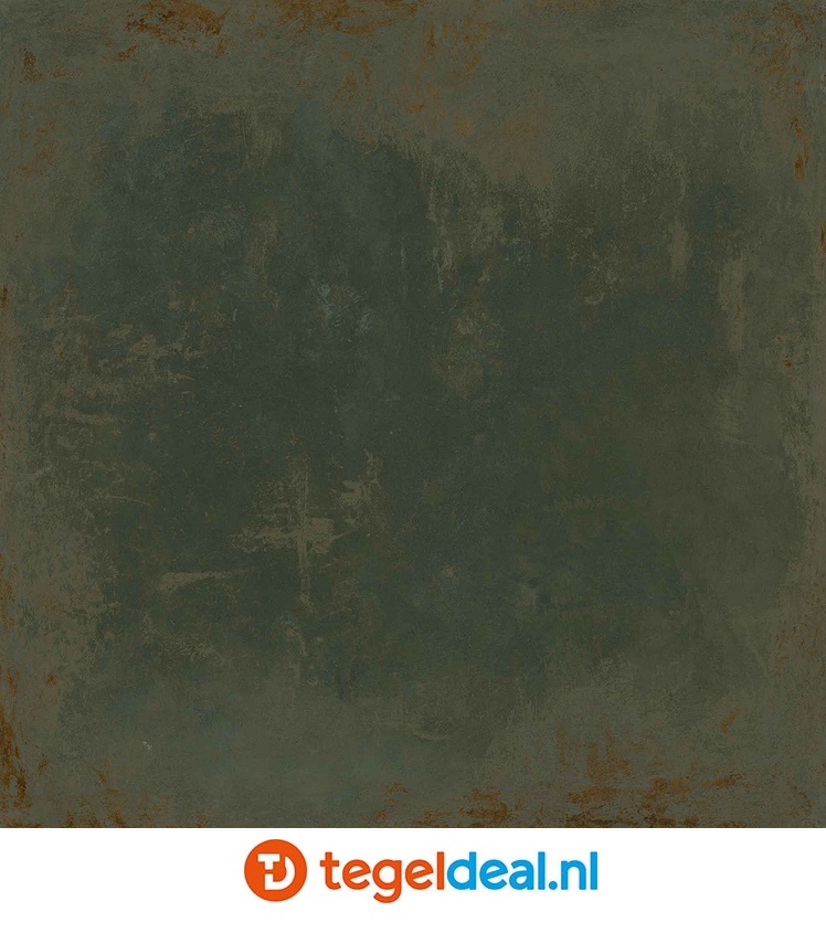 Aparici Flamed GREEN, 100x100 cm, metaallook tegels