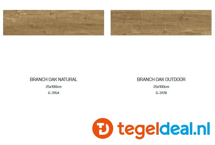 Aparici Branch OAK, houtlook tegels, 25x100 cm