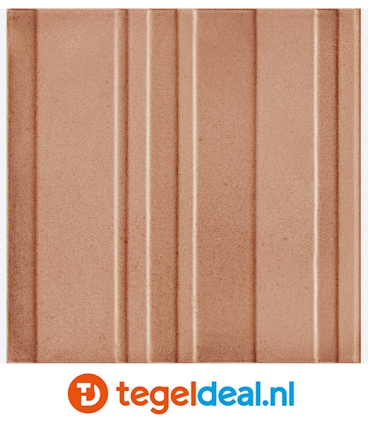 Marazzi ArtCraft COTTO Bande 3D, 20x20 cm MGUR, reliëf wandtegels 