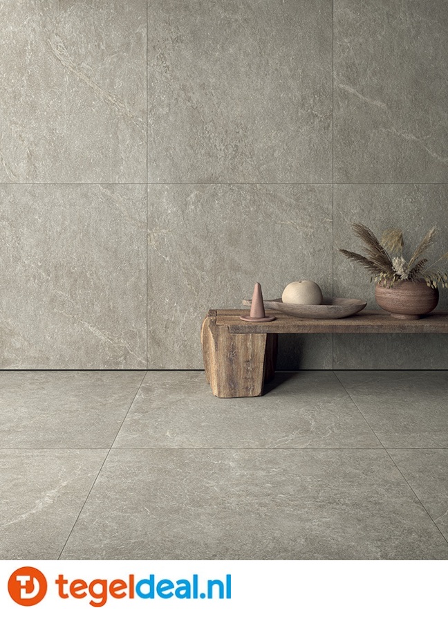 ACTIE - Castelvetro Pietra Antica, SMOKE, 60x60x2 cm, art. 02XPA60R44, natuursteenlook terrastegels - € 38,50 per m2