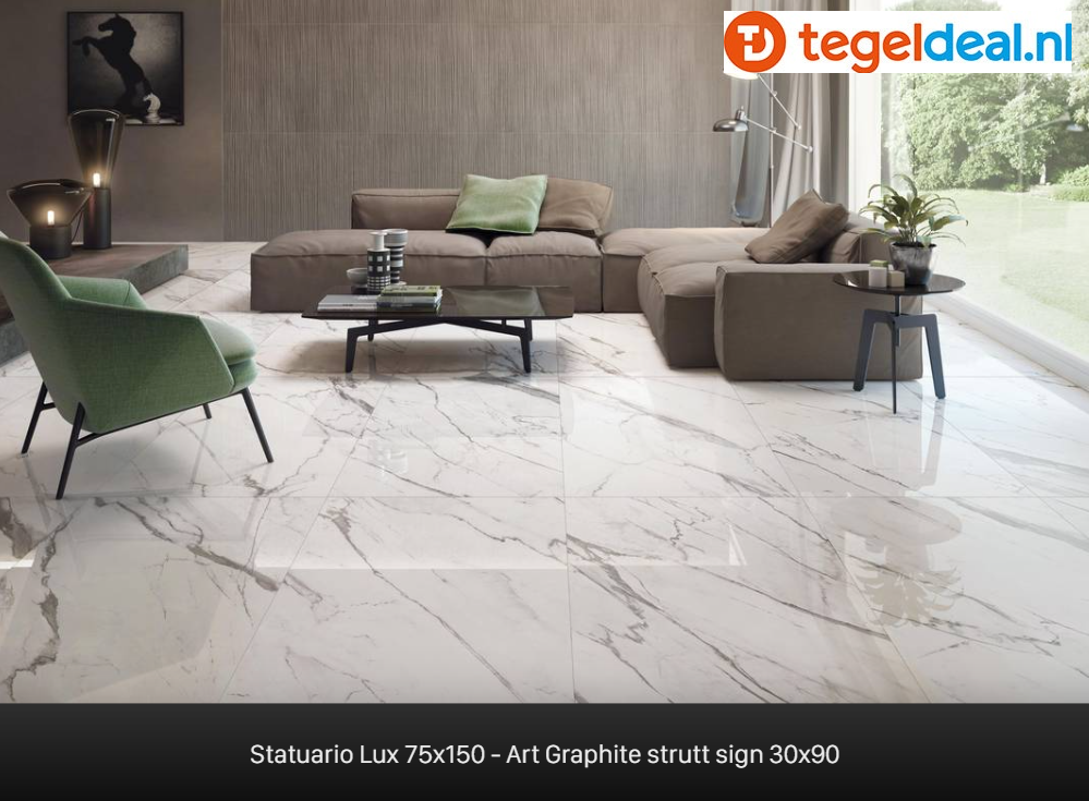 VLT Supergres Purity of Marble, Statuario Lux, 120 x 120 cm