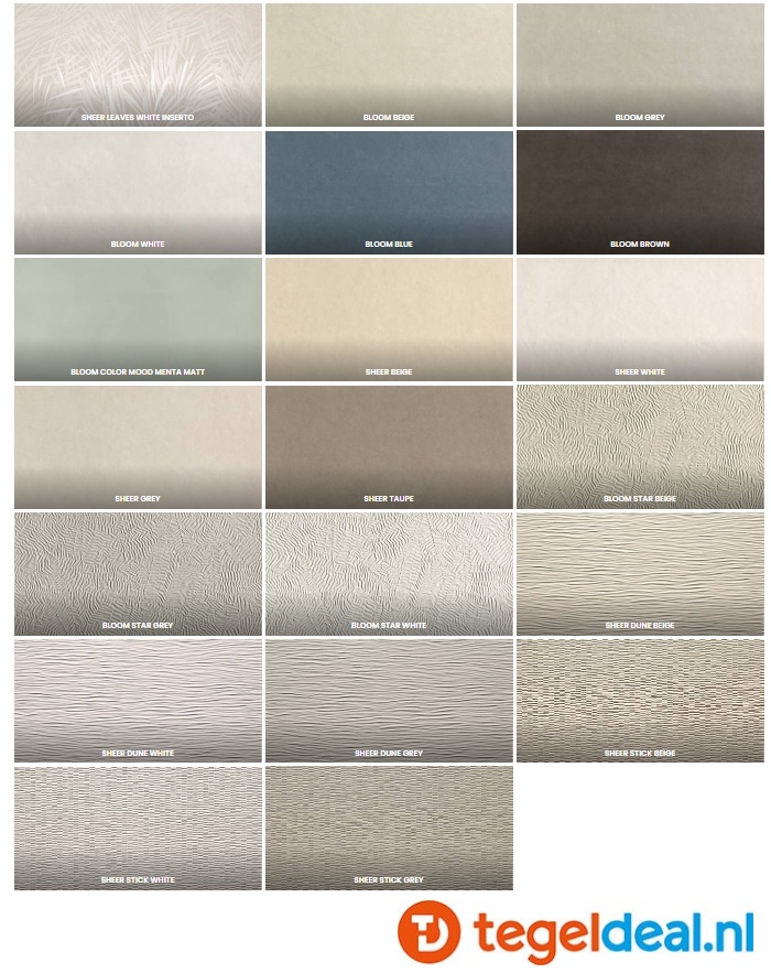 FAP, Murals en Exxtra 80x160 cm, wandtegels met decors