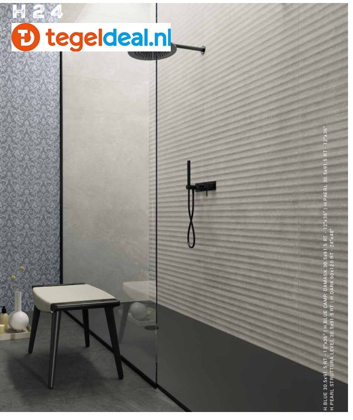 WDT Supergres H.24 Wall Pearl, 30,5 x 91,5 cm STRUTTURA LEVEL