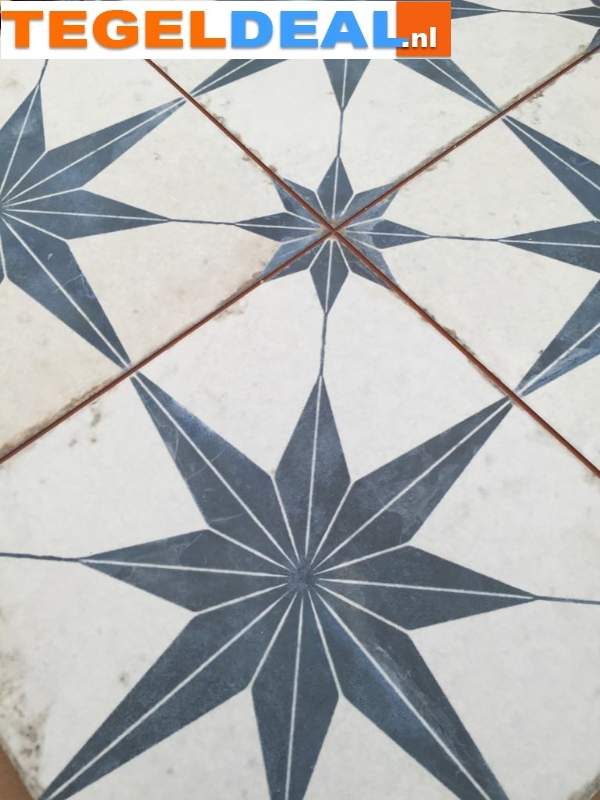 Peronda, Fs Star Blue, 45x45 cm, vintage patroontegels