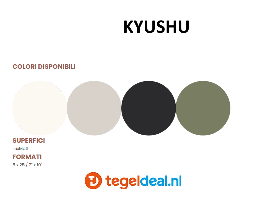 DOM Kyushu, matte en glanzende wandtegels 5x25 cm