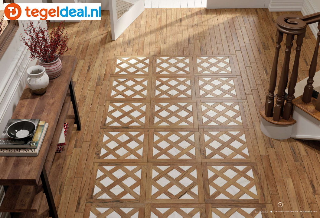 Peronda, Fs Forest, 45x45 cm, 4 kleuren, houtlook patroontegels 