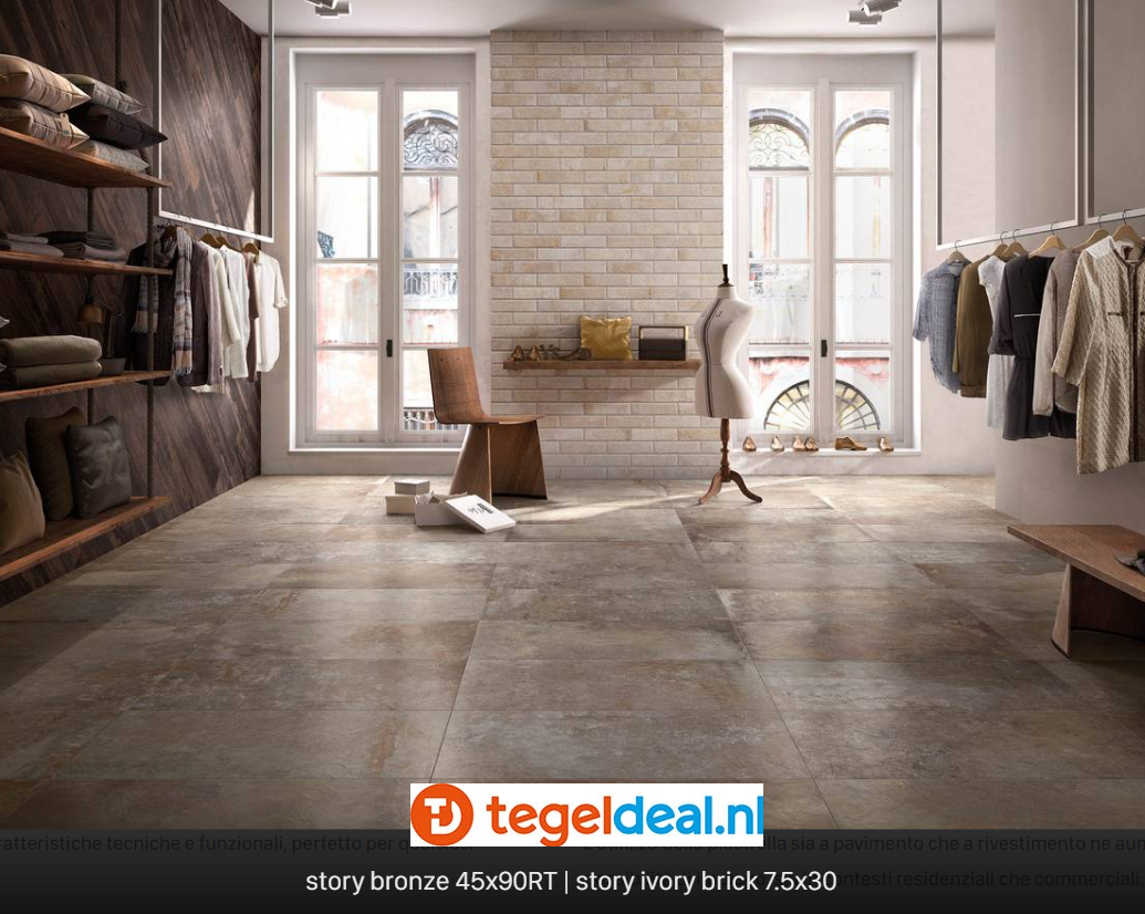 Supergres Story Bronze, 45x90 cm, SBR9, natuursteenlook tegels