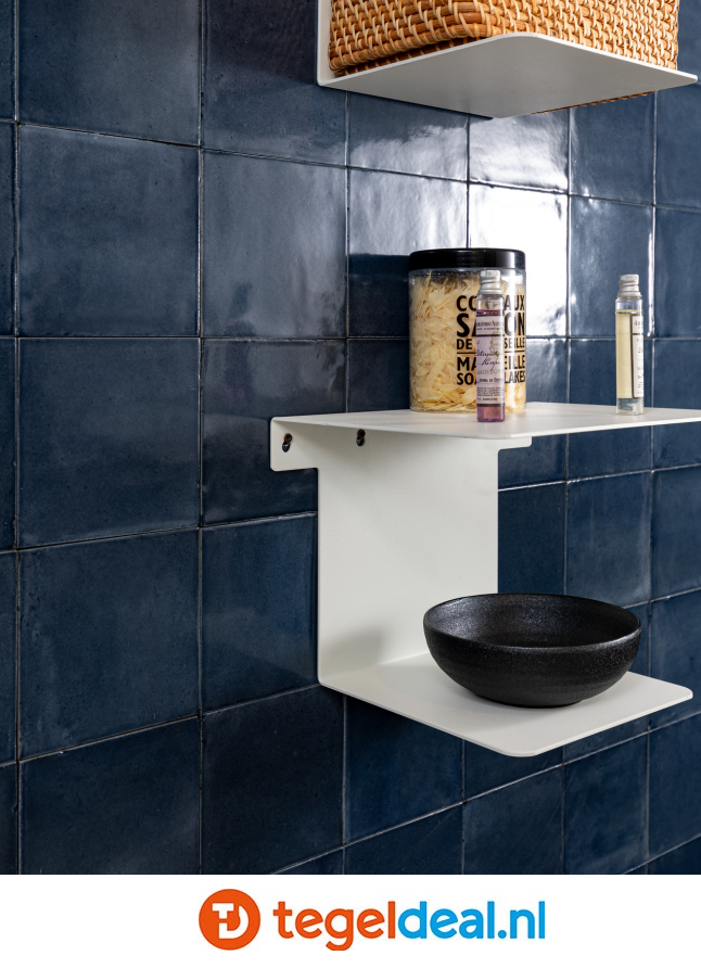 Marazzi Rice BLU, 15x15 cm M964, handvorm wandtegels
