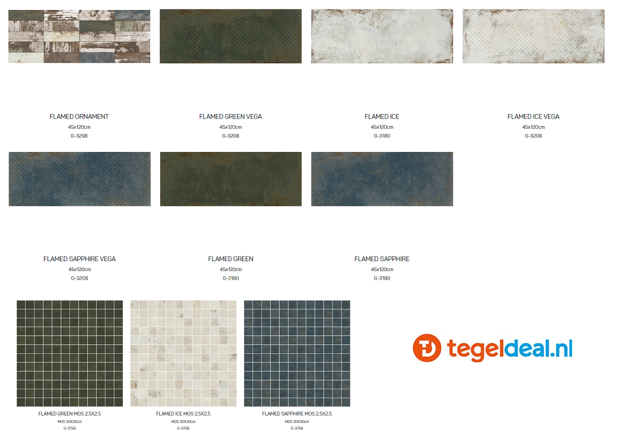 Aparici Flamed SAPPHIRE, 60x60 cm, metaallook tegels