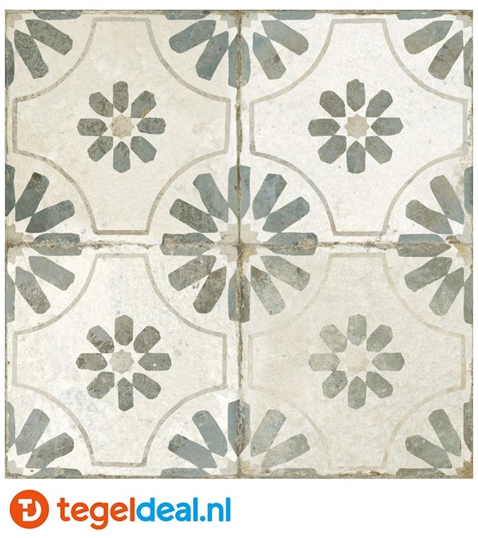 Peronda, Fs Blume SAGE, 45x45 cm, vintage patroontegels