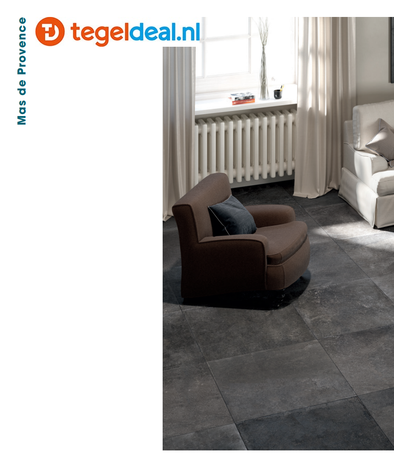 VLT DOM Mas de Provence COAL, 90x90 cm DMP9970R, natuursteenlook VLT DOM Mas de Provence COAL, 90x90 cm DMP9970R, natuursteenlook