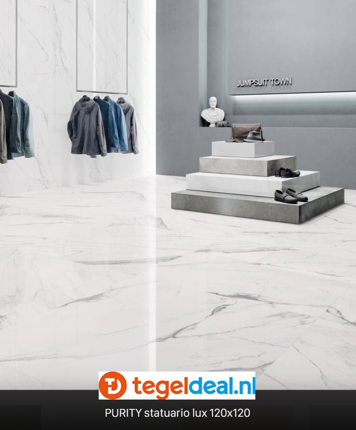 Supergres Purity of Marble, Statuario Lux, 60x120 cm, marmerlook tegels Supergres Purity of Marble, Statuario Lux, 60x120 cm, marmerlook tegels