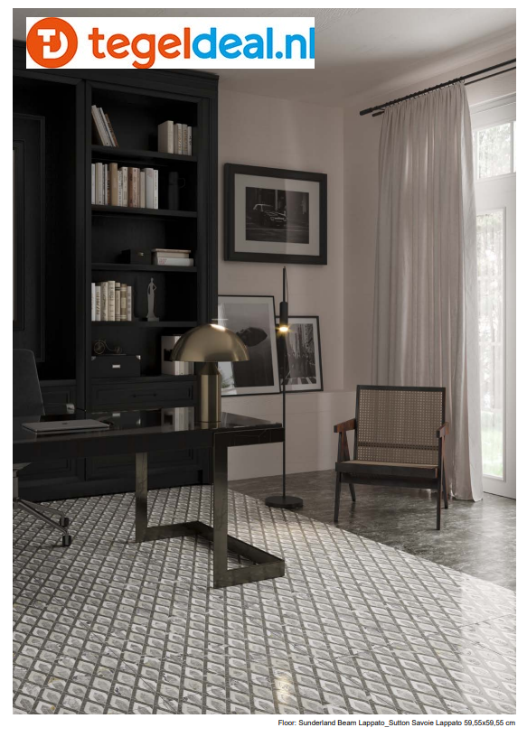 Aparici Sunderland, 60x60 cm, marmerlook patroontegels