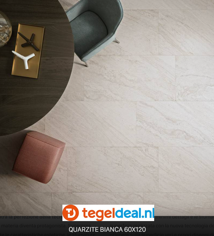Supergres Stonework Quarzite Bianca, 30x60 cm, natuursteenlook tegels