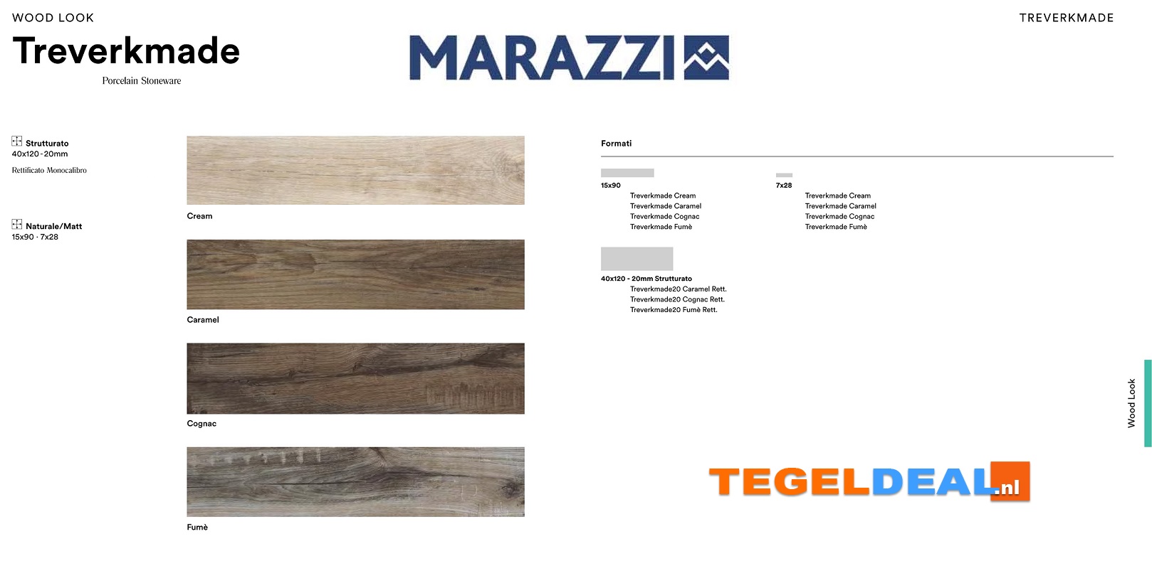 VLT Marazzi Treverkmade, houtlook