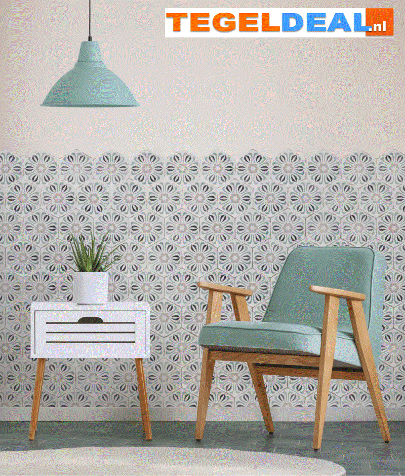 VLT Nanda Tiles, Capri, 14x16 cm, hexagon VLT Nanda Tiles, Capri, 14x16 cm, hexagon