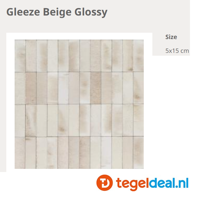 WDT Ragno Gleeze BEIGE, 5x15 cm, R8HN WDT Ragno Gleeze BEIGE, 5x15 cm, R8HN