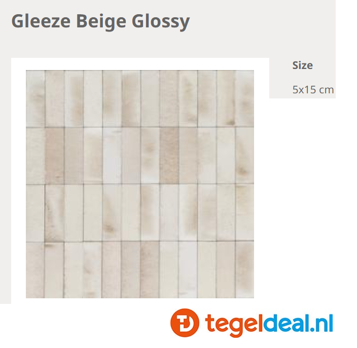 WDT Ragno Gleeze BEIGE, 5x15 cm, R8HN