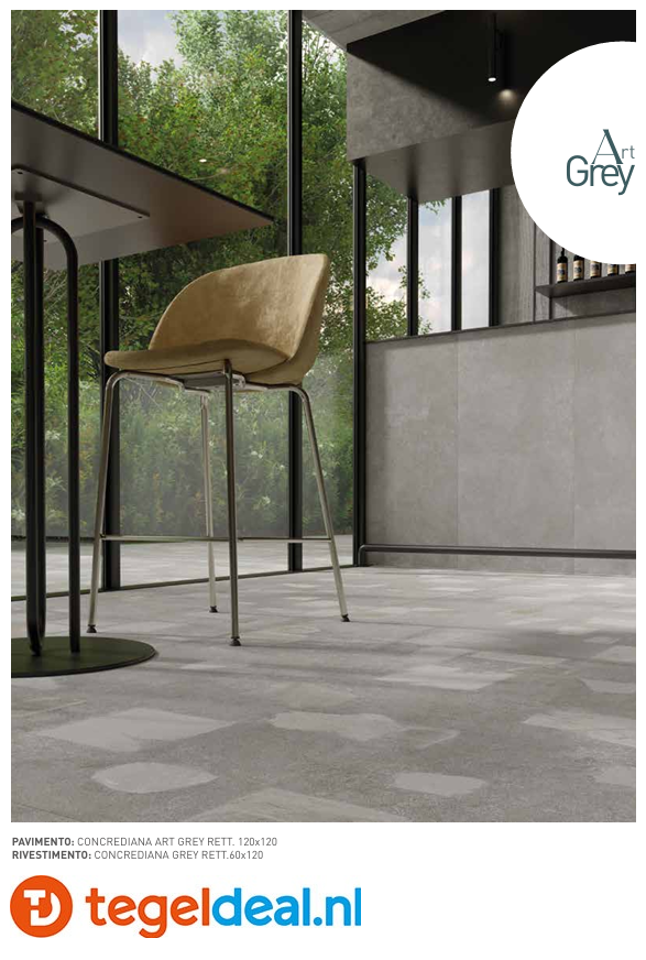 SIL Ceramiche, Concrediana ART GREY, 120x120 cm Natural