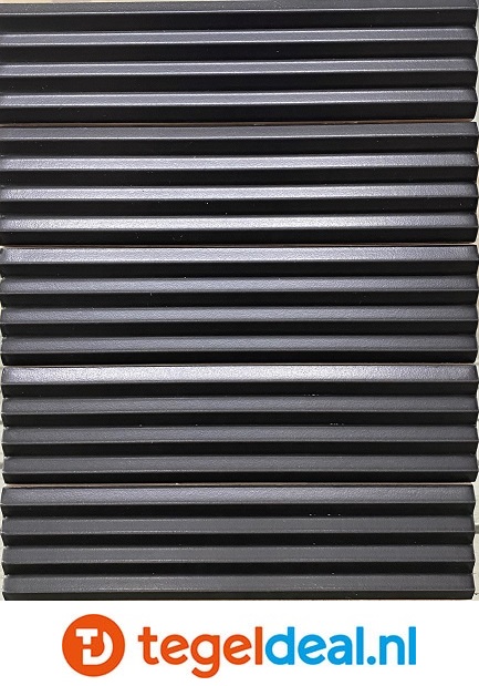 Equipe, Costa Nova, Praia BLACK Matt 5x20 cm, art. 28506, wandtegels