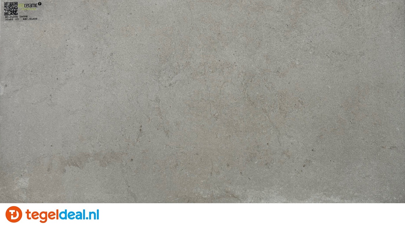 Ecoceramic, Cloud TAUPE, 30x60 cm, betonlook tegels 
