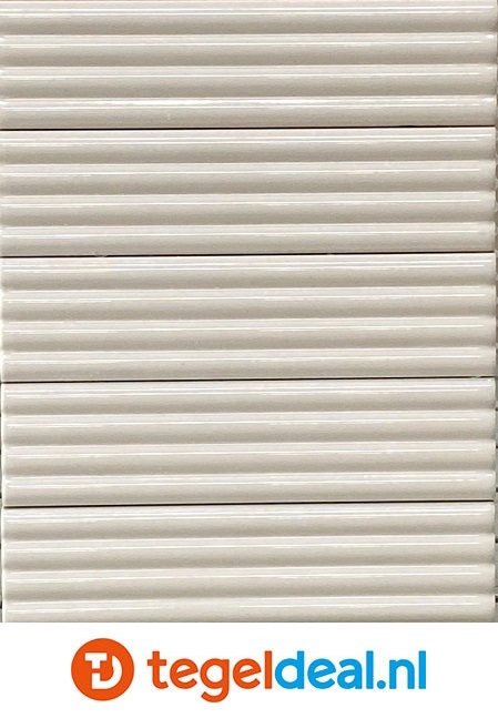 Equipe, Costa Nova, Onda BEIGE PALE Gloss 5x20 cm, art. 28497, wandtegels
